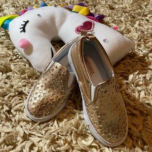 Gymboree Gold Flower Slip On's for Little Girls